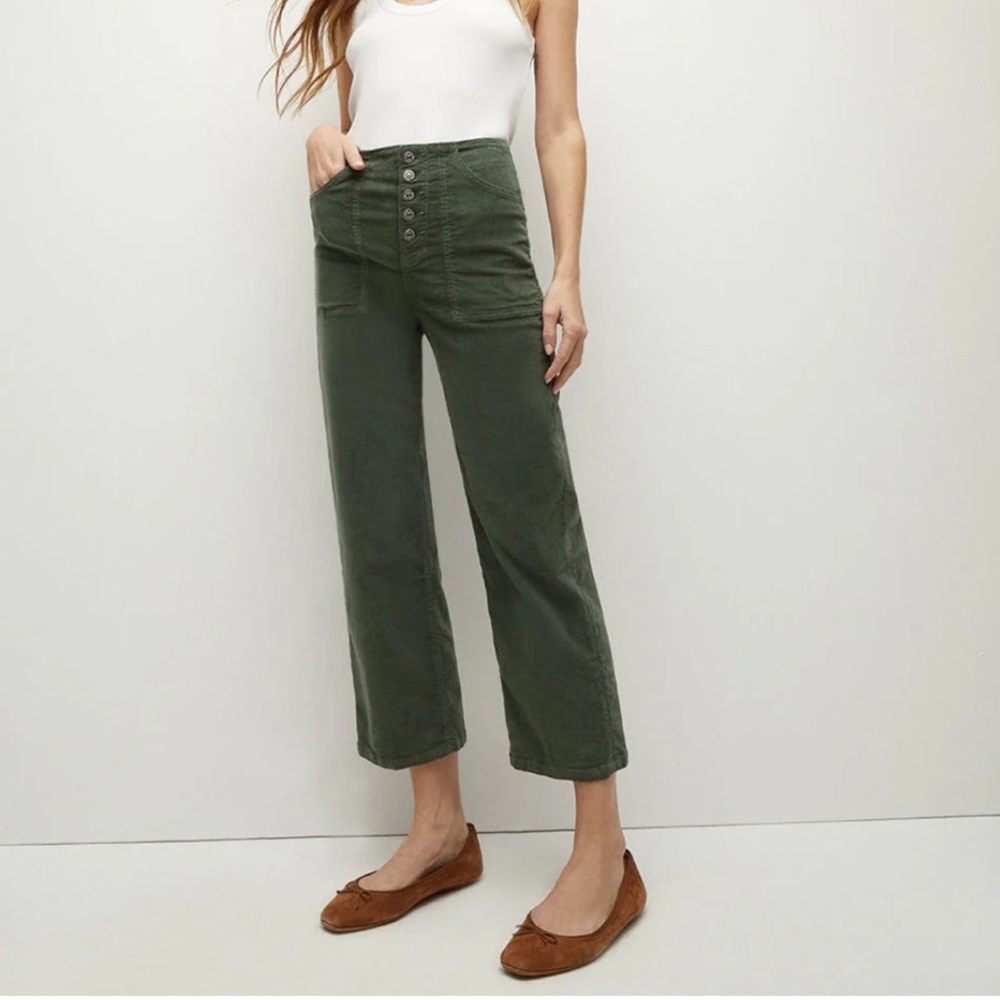 Veronica Beard Green Ankle Cropped Jeans
